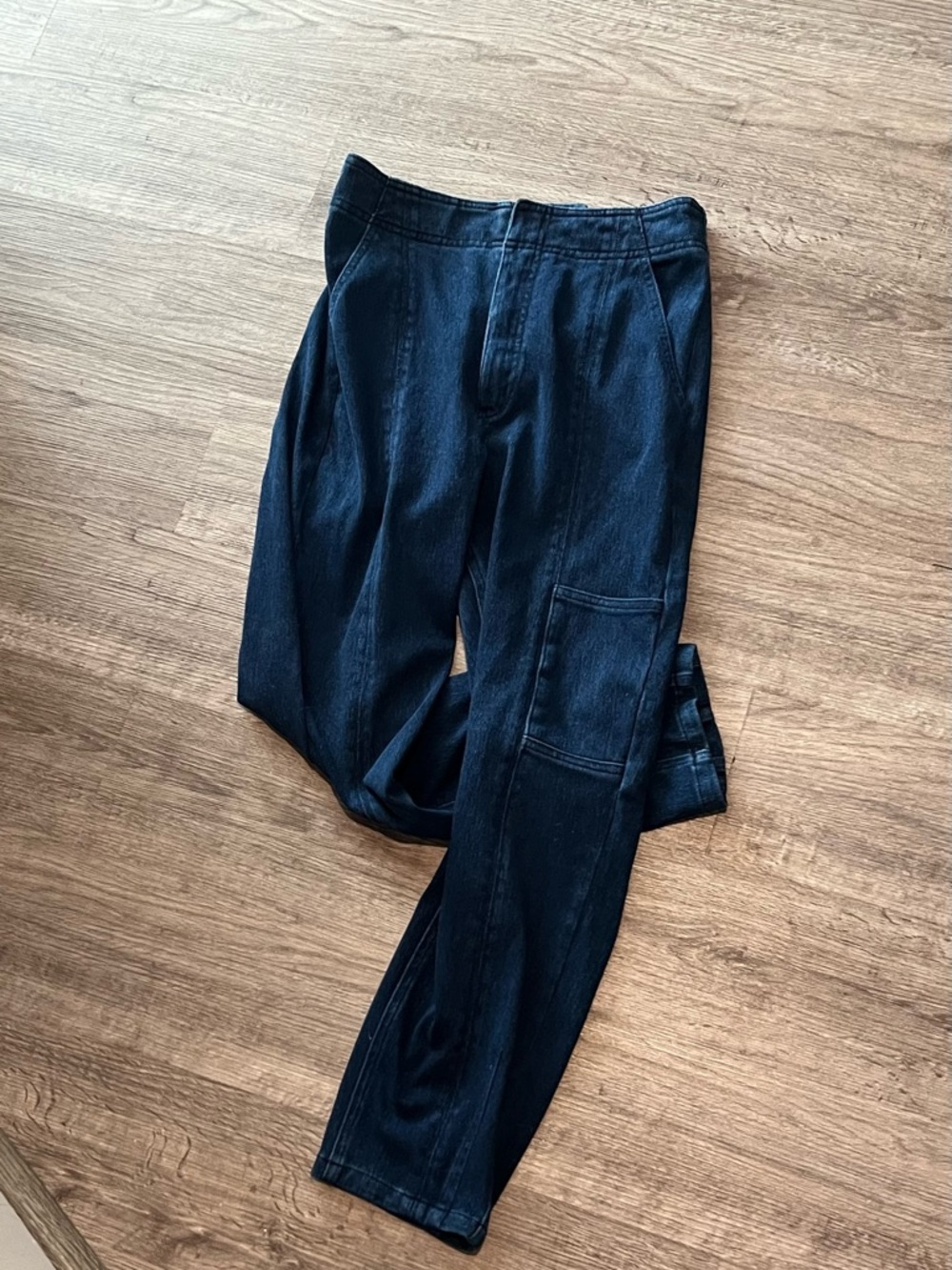 Anthropologie Dark Blue Wide-Leg Flare Jeans